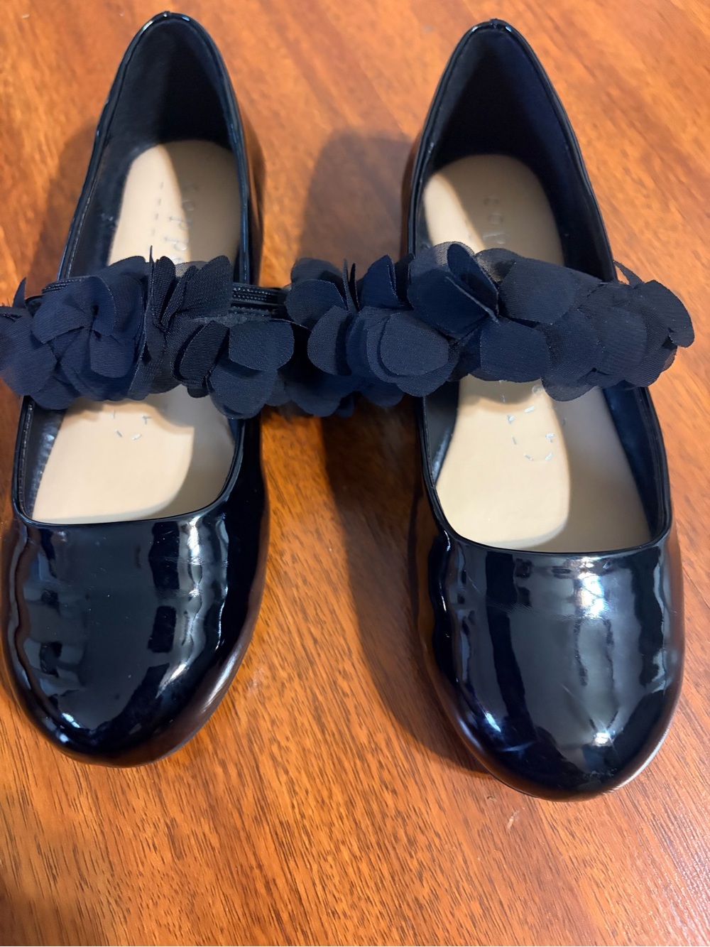 Copper Key Blossom Black Floral Mary Jane Shoes Size 13